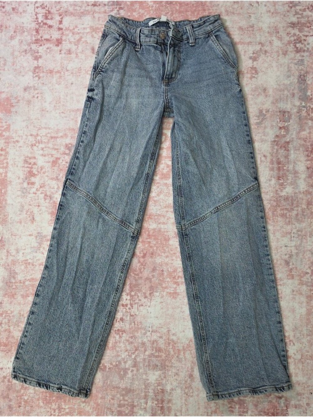 Celebrity Pink Exaggerated curved diagonal seam